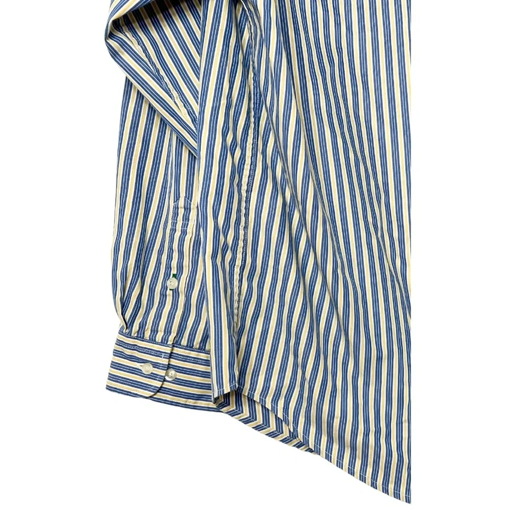Tommy Hilfiger Shirt Men’s Size L Blue Yellow White Button Front Long Sleeve - Picture 7 of 8